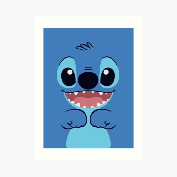 Cute Stitch Face Art Print for Sale by ThompsonBeauty