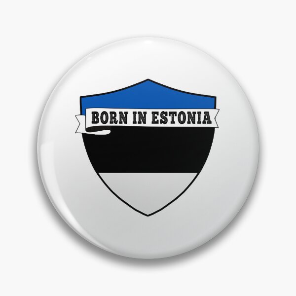 Item preview, ESTONIA COUNTRY SHIELD, MINIMALIST ESTONIA FLAG, I LOVE ESTONIA , BORN IN ESTONIA, BLACK  designed and sold by edestiney.