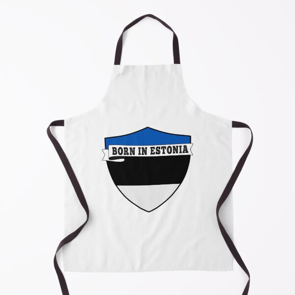 Item preview, ESTONIA COUNTRY SHIELD, MINIMALIST ESTONIA FLAG, I LOVE ESTONIA , BORN IN ESTONIA, BLACK designed and sold by edestiney.