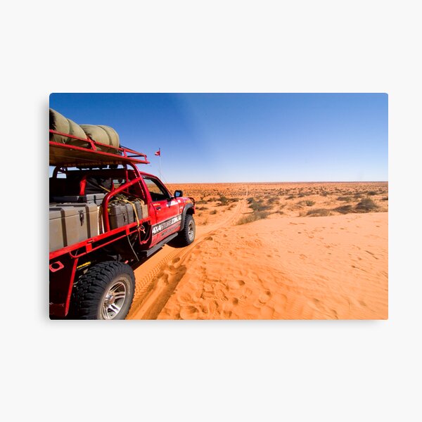 crossing the Simpson Metal Print