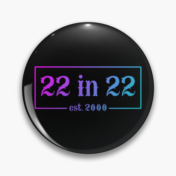 Item preview, 22 in 22 Est 2000 Blue Gradient | 22nd Birthday | Turning 22 in 2022 | 22nd birthday party gift designed and sold by Violet Treasures.