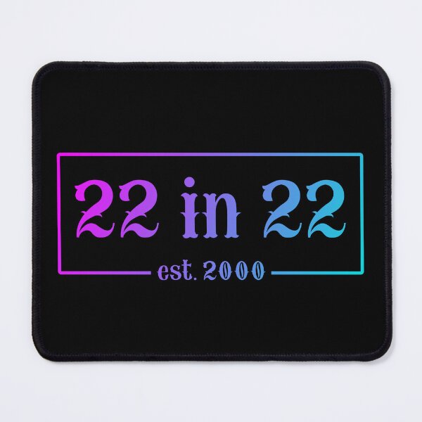 Item preview, 22 in 22 Est 2000 Blue Gradient | 22nd Birthday | Turning 22 in 2022 | 22nd birthday party gift designed and sold by Violet Treasures.