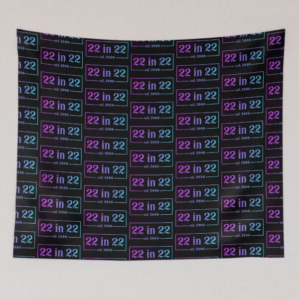 Item preview, 22 in 22 Est 2000 Blue Gradient | 22nd Birthday | Turning 22 in 2022 | 22nd birthday party gift designed and sold by Violet Treasures.