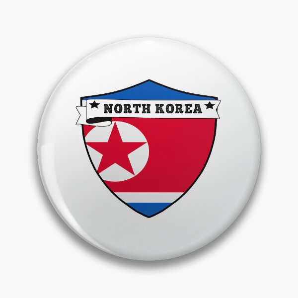 Item preview, NORTH KOREA COUNTRY SHIELD, MINIMALIST NORTH KOREA FLAG, I LOVE NORTH KOREA , BORN IN NORTH KOREA ,  designed and sold by edestiney.