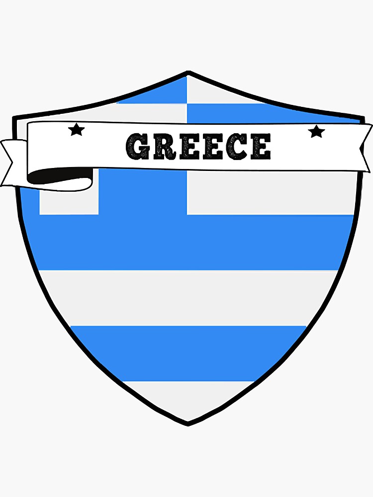 "GREECE COUNTRY SHIELD, MINIMALIST GREECE FLAG, I LOVE GREECE , BORN IN