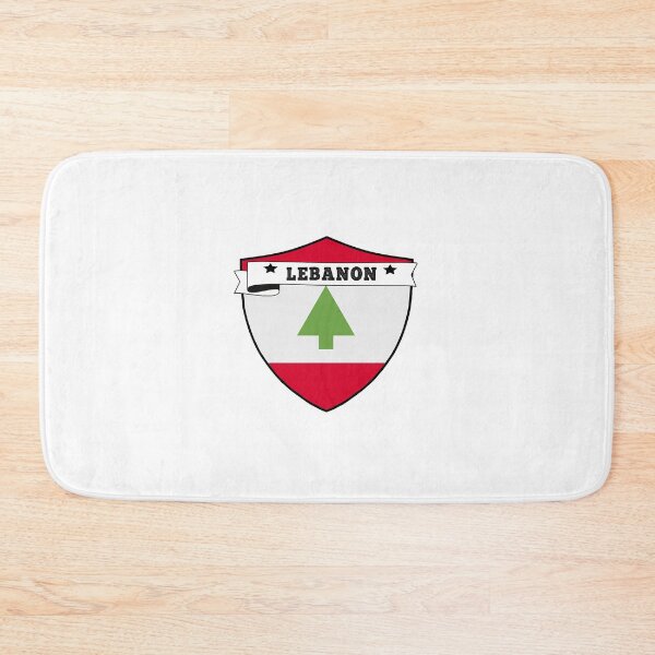 Artikelvorschau, LIBANON COUNTRY SHIELD, MINIMALISTISCHE LIBANON-FLAGGE, ICH LIEBE LIBANON, GEBOREN IM LIBANON, LIBANON-ABZEICHEN SH entworfen und verkauft von edestiney.