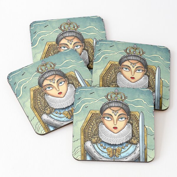 Item preview, Queen of Swords Tarot Card designed and sold by SpeakSarcasm.