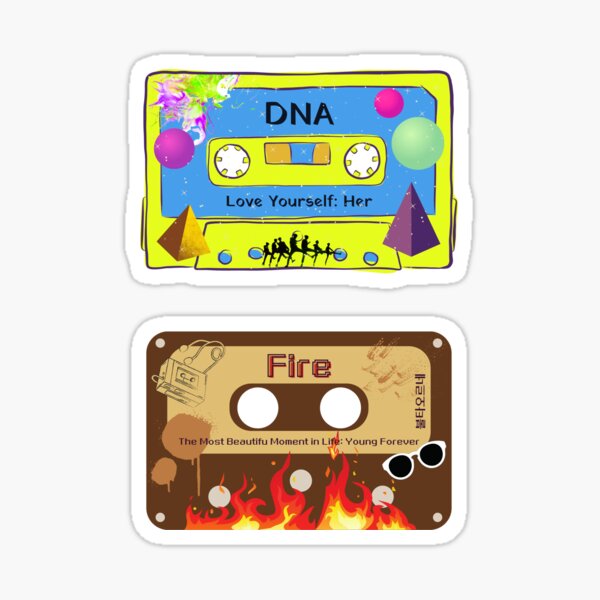 BTS Cassette Sticker Pack 3 Sticker