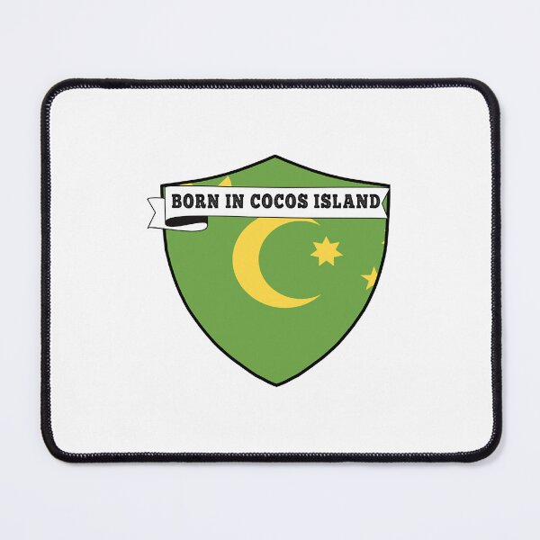Item preview, BORN IN COCOS ISLAND , COCOS ISLAND COUNTRY SHIELD, MINIMALIST COCOS ISLAND FLAG, I LOVE COCOS ISLAN designed and sold by edestiney.