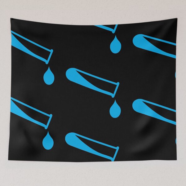 Item preview, Blue test tube with dripping substance designed and sold by jazzydevil.