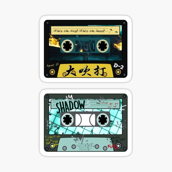 SUGA Cassette Sticker Pack Sticker