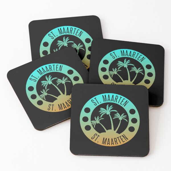 Item preview, St. Maarten Teal blue Gradient  | Sint Maarten | Saint Martin | Vacation, holiday trip, Travel gifts designed and sold by Violet Treasures.