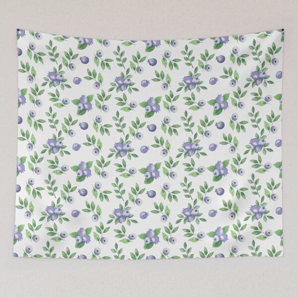 Item preview, Watercolor beautiful forest blueberry pattern  designed and sold by Natallia Leanovich.