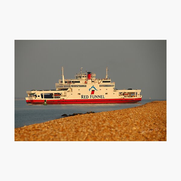 Red Falcon leaving Cowes Photographic Print