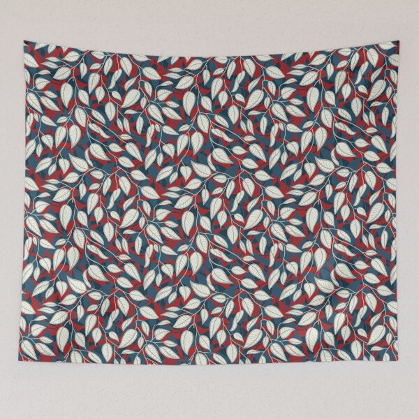 Item preview, Minimalist Leaf Line Art Illustration as a Seamless Surface Pattern Design designed and sold by ZaryaKiqo.