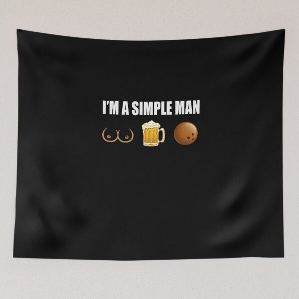 Item preview, BOWLING, i am a simple man, funny sport, funny designed and sold by Chapman88.