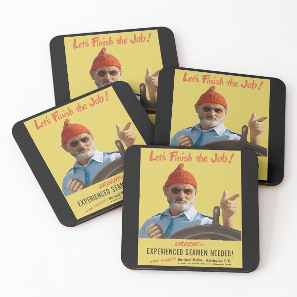 Item preview, Let's Finish the Job! 'WWI Naval Recruitment Poster With Steve Zissou (The Life Aquatic)  designed and sold by LucaCorlette.