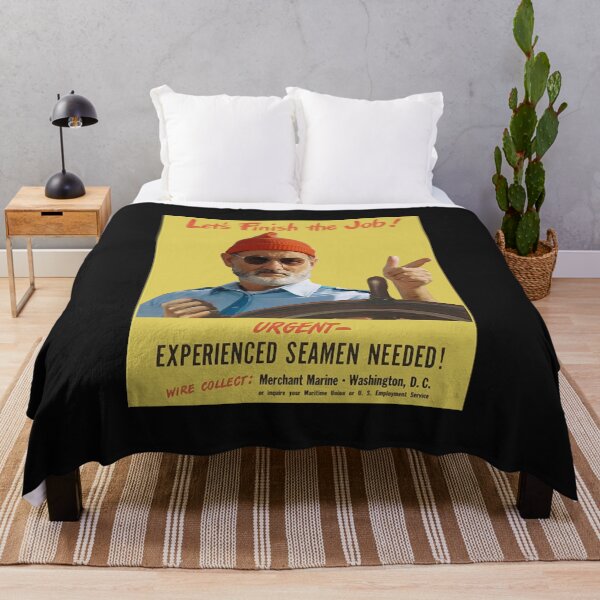 Artikelvorschau, Lassen Sie uns die Arbeit beenden! 'WWI Naval Recruitment Poster mit Steve Zissou (The Life Aquatic) entworfen und verkauft von LucaCorlette.
