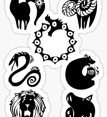 Seven Deadly Sins: Stickers | Redbubble