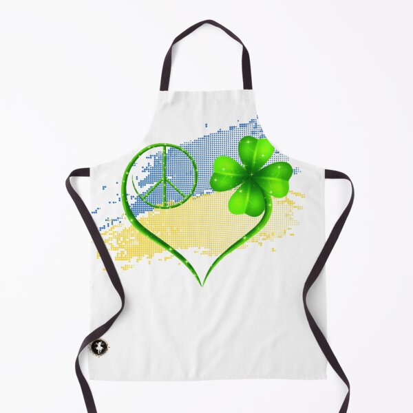 Aperçu de l'œuvre Saint-Patrick, Paix, Ukraine ~ Motif blanc créée et vendue par ForscarlettPub.