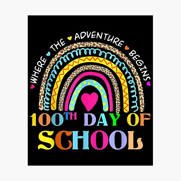 Item preview, 100 Days Smarter Happy 100th Day Of School Rainbow Leopard  designed and sold by 77tara.