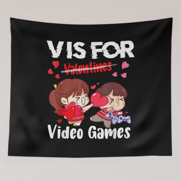 Item preview, V Is For Video Games Funny Gamer Boy Men Valentines Day 2022  designed and sold by 77tara.