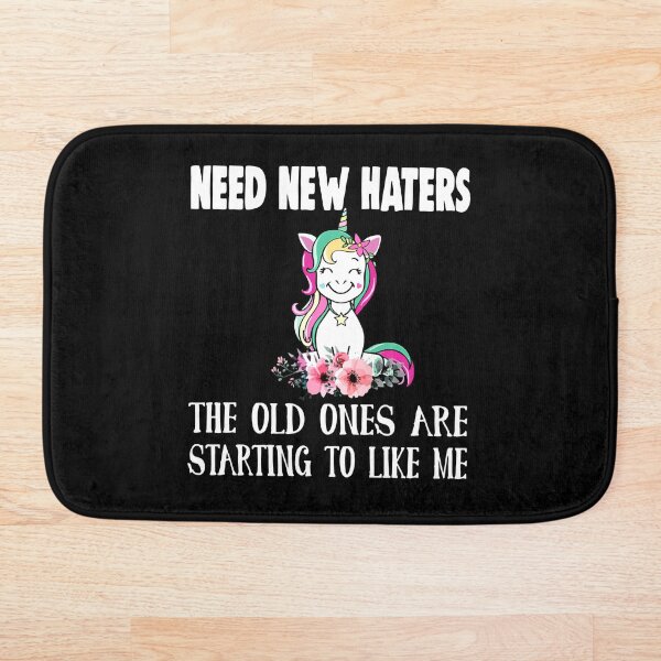 Item preview, Need New Haters Funny Cute Unicorn designed and sold by DesignByHalen.