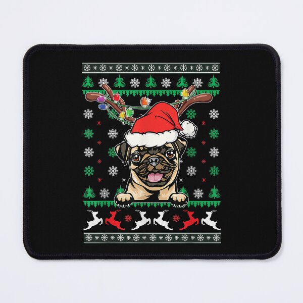 Item preview, Ugly Christmas Pug Reindeer Light Christmas Pajama designed and sold by 77tara.