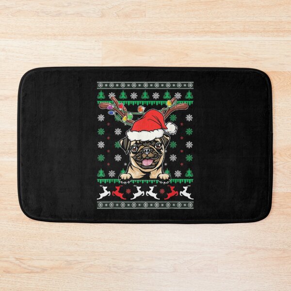 Item preview, Ugly Christmas Pug Reindeer Light Christmas Pajama  designed and sold by 77tara.