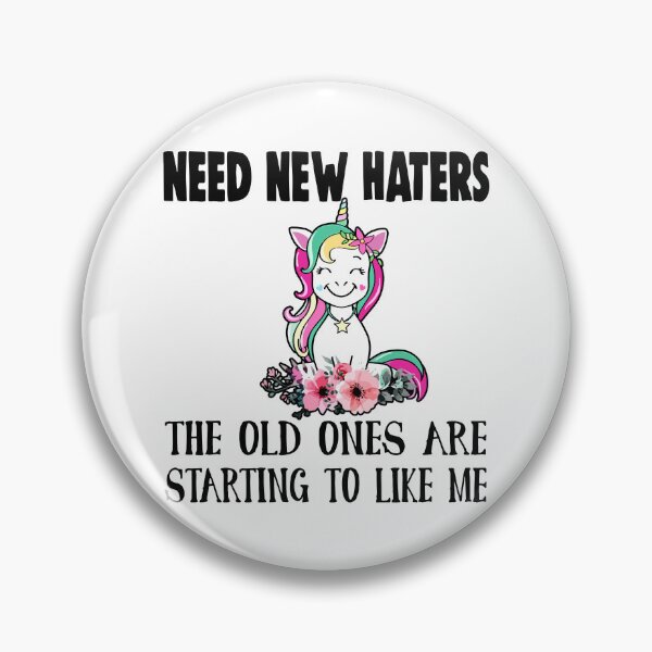 Item preview, Need New Haters Funny Cute Unicorn designed and sold by DesignByHalen.