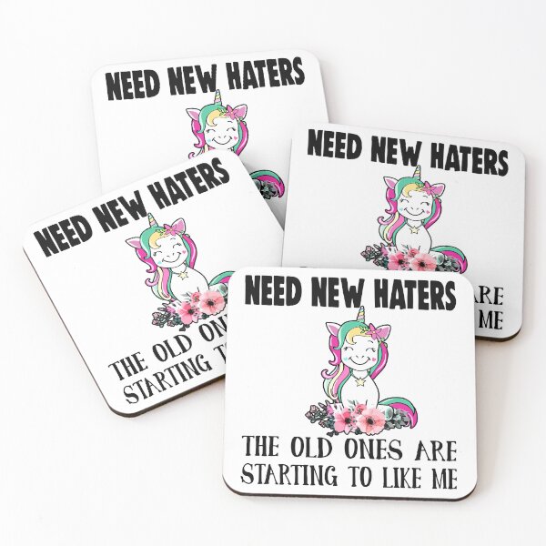 Item preview, Need New Haters Funny Cute Unicorn designed and sold by DesignByHalen.