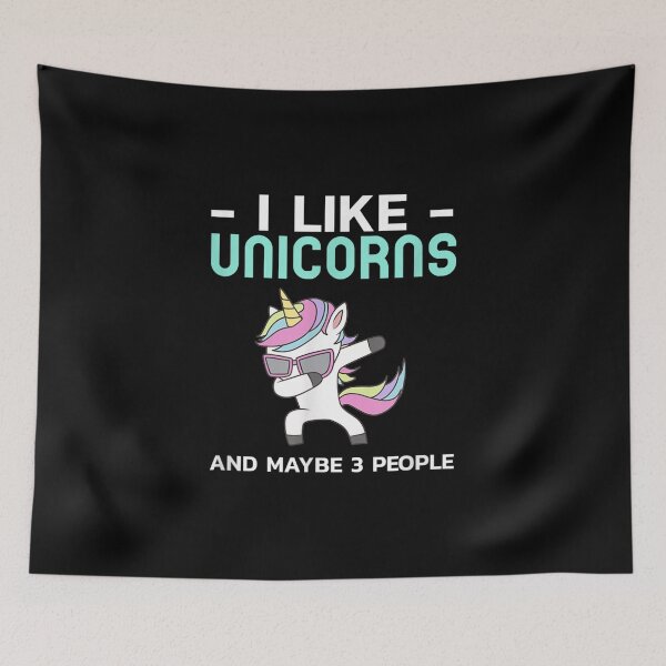 Item preview, I Like Unicorns And Maybe 3 People Funny Magical Unicorn  designed and sold by laurenm233.