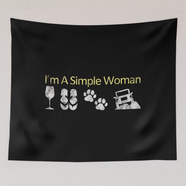 Item preview, I'm A Simple Woman Loves Wine Flip Flop Dog And 4x4  designed and sold by 77tara.