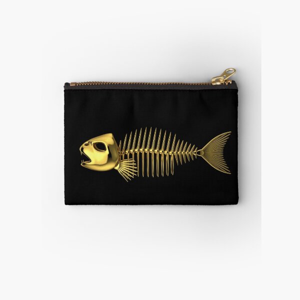 Item preview, Golden Fish skeleton. Isolated on black background. designed and sold by EEgnat.
