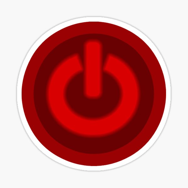 "Power Button " Sticker by nalfredoin Redbubble