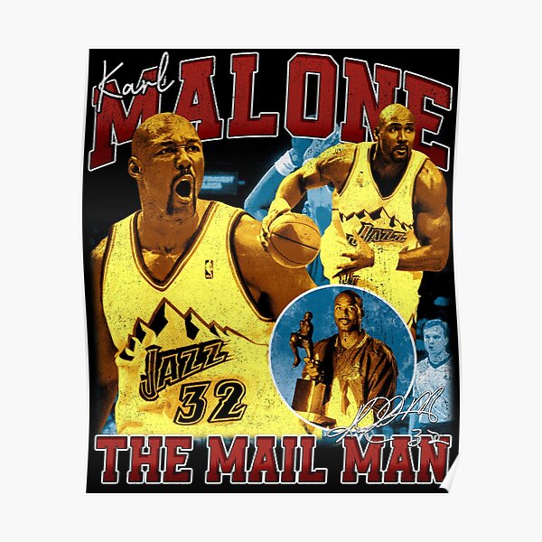 KARL MALONE CUSTOM UTAH JAZZ THROWBACK JERSEY THE MAILMAN