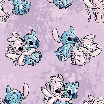 Lilo and Stitch digital paper, Angel, Watercolor, Heart, Love, Background  Scarf for Sale by rickmadala