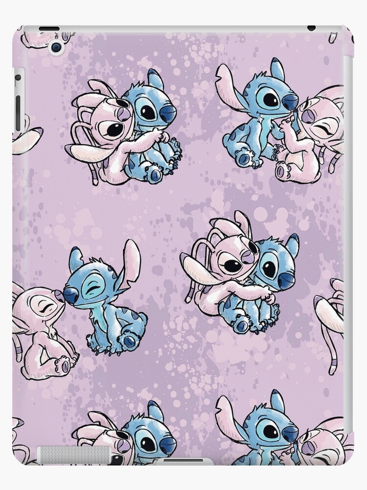 Lilo and Stitch digital paper, Angel, Watercolor, Heart, Love, Background  Scarf for Sale by rickmadala