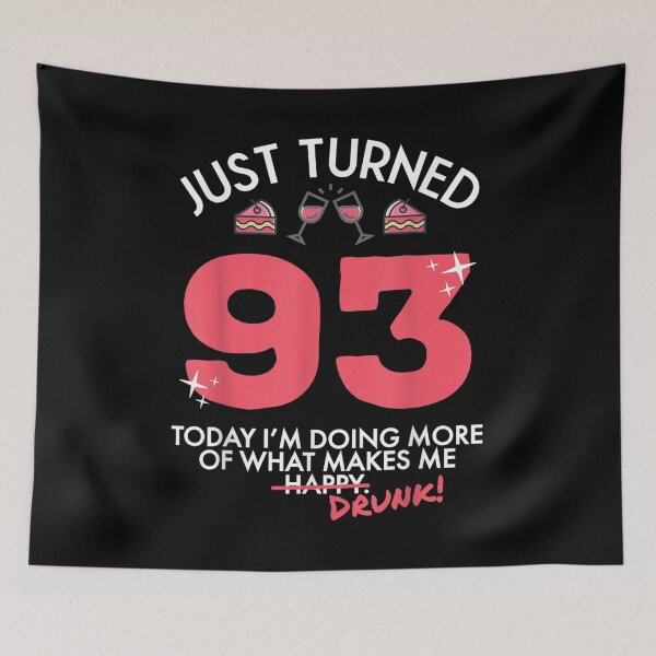 Item preview, Just Turned 93 Wine Drinking 93rd Birthday Drunk Gag Gift  designed and sold by laurenm233.