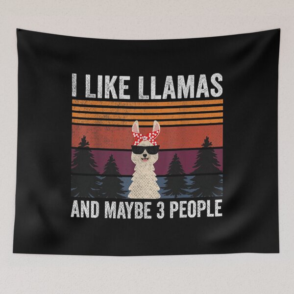 Item preview, Vintage Llama Camping I Like Llamas And Maybe 3 People  designed and sold by laurenm233.