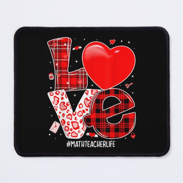Item preview, Love Math Teacher Valentine Day Big Heart Buffalo Red Plaid  designed and sold by laurenm233.