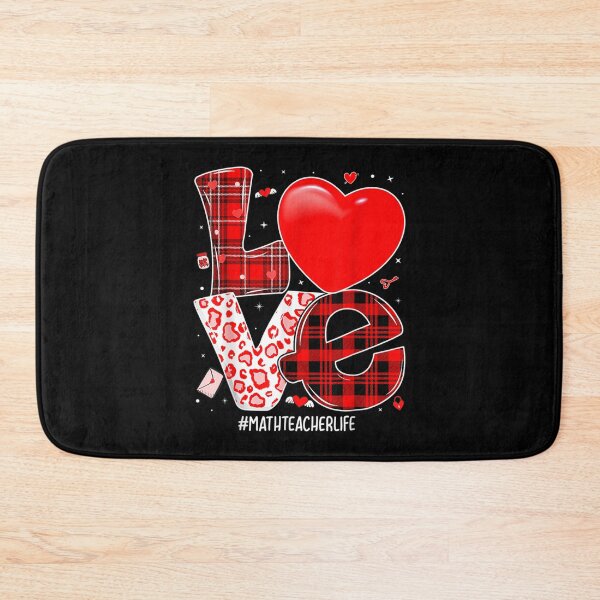 Item preview, Love Math Teacher Valentine Day Big Heart Buffalo Red Plaid  designed and sold by laurenm233.