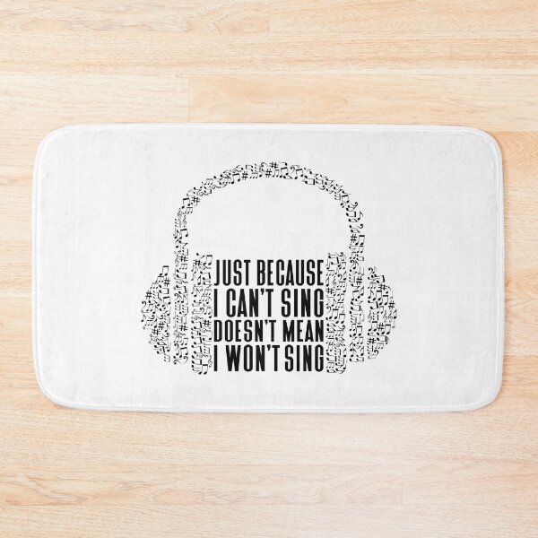 Item preview, Just Because I Can't Sing Doesn't Mean I Won't Sing Music Notes Headphone designed and sold by Trinket-Trickster.