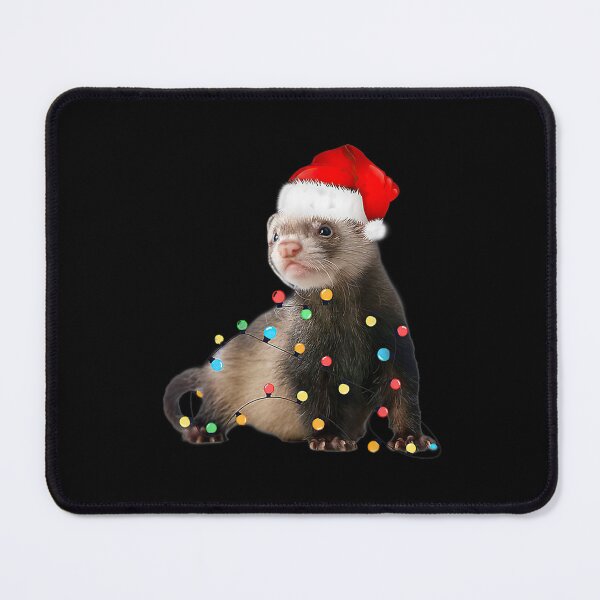 Item preview, Christmas Ferret Christmas Lights Santa Hat Ferret Lovers designed and sold by laurenm233.