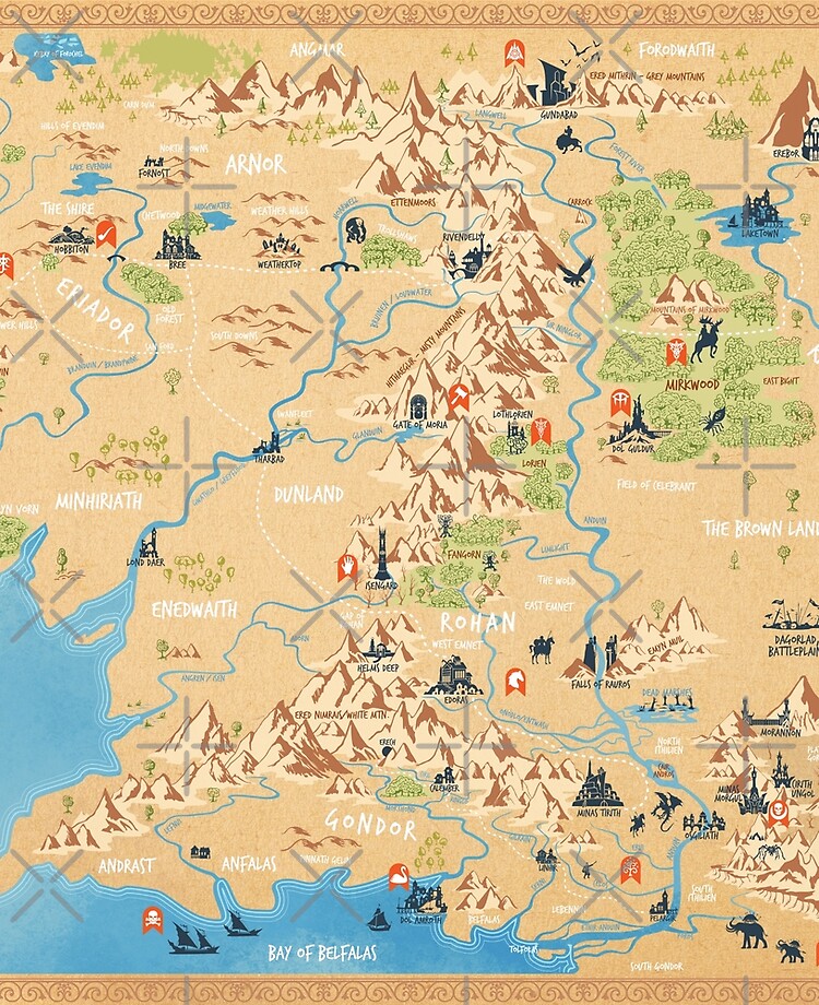 The Realms Of Middle Earth Middle Earth Map, Middle Earth, Middle Earth ...