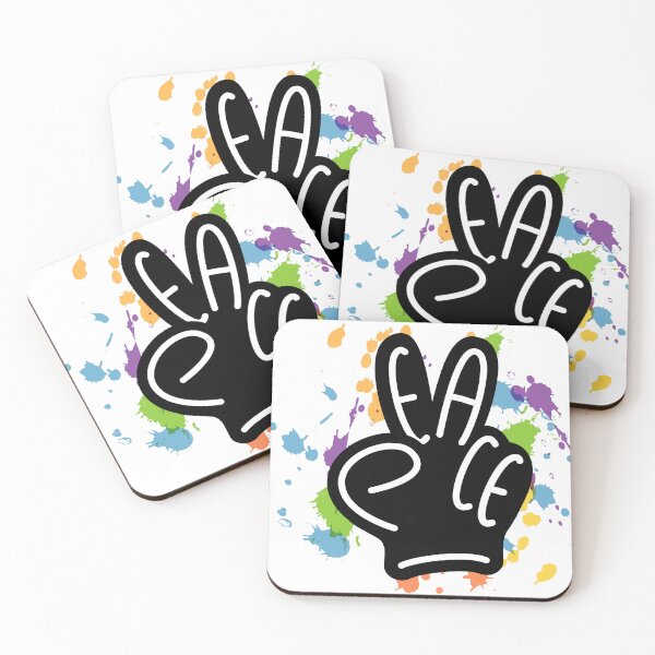 Item preview, PEACE FINGERS | PEACE Hand Design with color splashes designed and sold by Rodney's Marketplace.