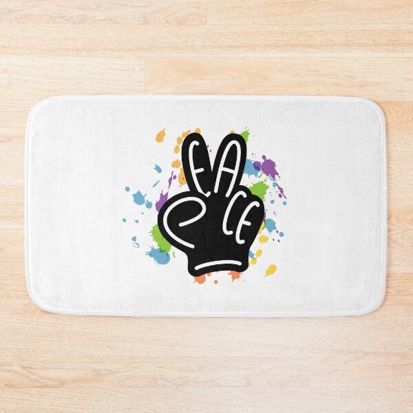 Item preview, PEACE FINGERS | PEACE Hand Design with color splashes designed and sold by Rodney's Marketplace.