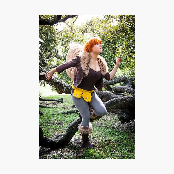 Squirrel Girl looking Up Photographic Print