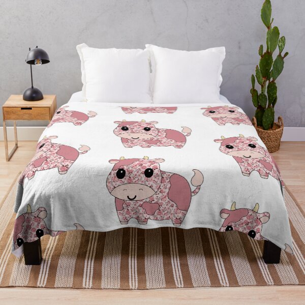 Item preview, cute little cow (floral edition) designed and sold by ShipsinParadise.