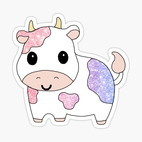 Strawberry Cow Matte Vinyl Sticker Stickers Cute Kawaii Decal Cut